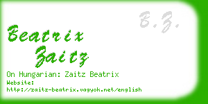 beatrix zaitz business card